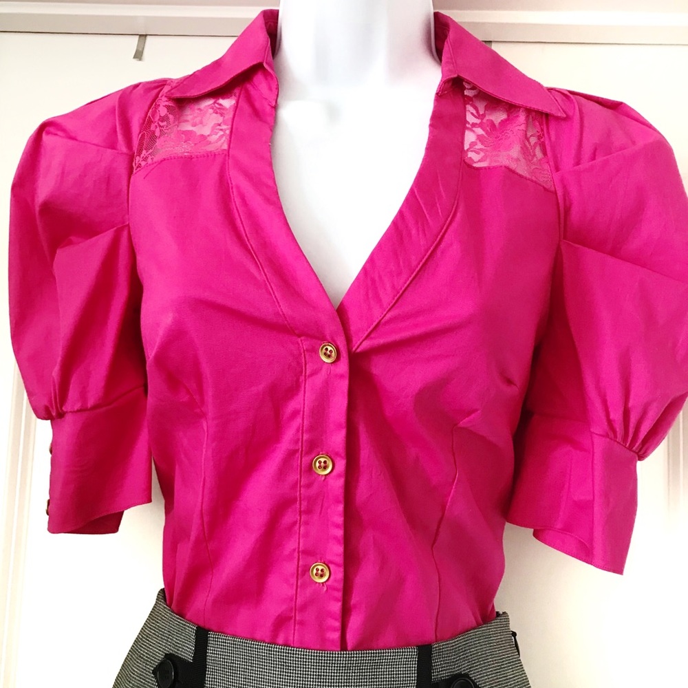 Bebe button down top